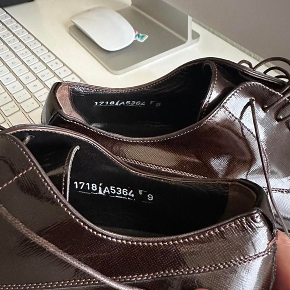 DOLCE & GABBANA Men's Brown Leather Dress Shoes Size 9- Lace-Ups - Picture 4 of 9